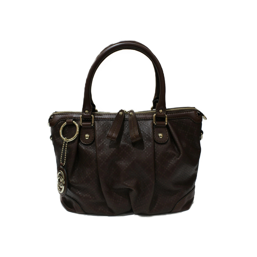 GUCCI Sukey bag Leather Brown Handbag Shoulder